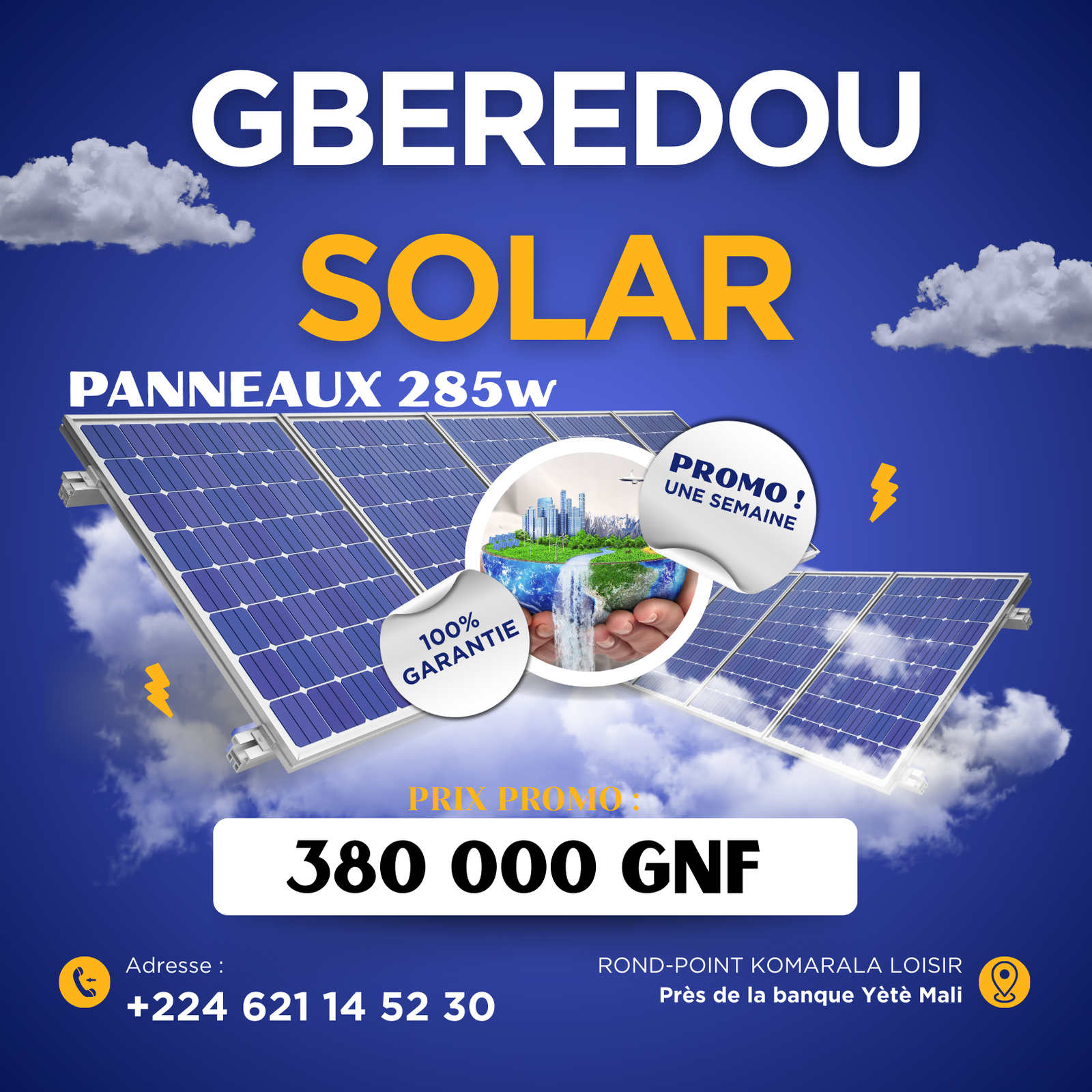GBEREDOU SOLAR : L’énergie solaire à portée de main avec une offre exceptionnelle